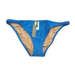 J.‎ Crew Scrunchie Strap Full Coverage Bikini Bottom Women's XL Blue New BM437
